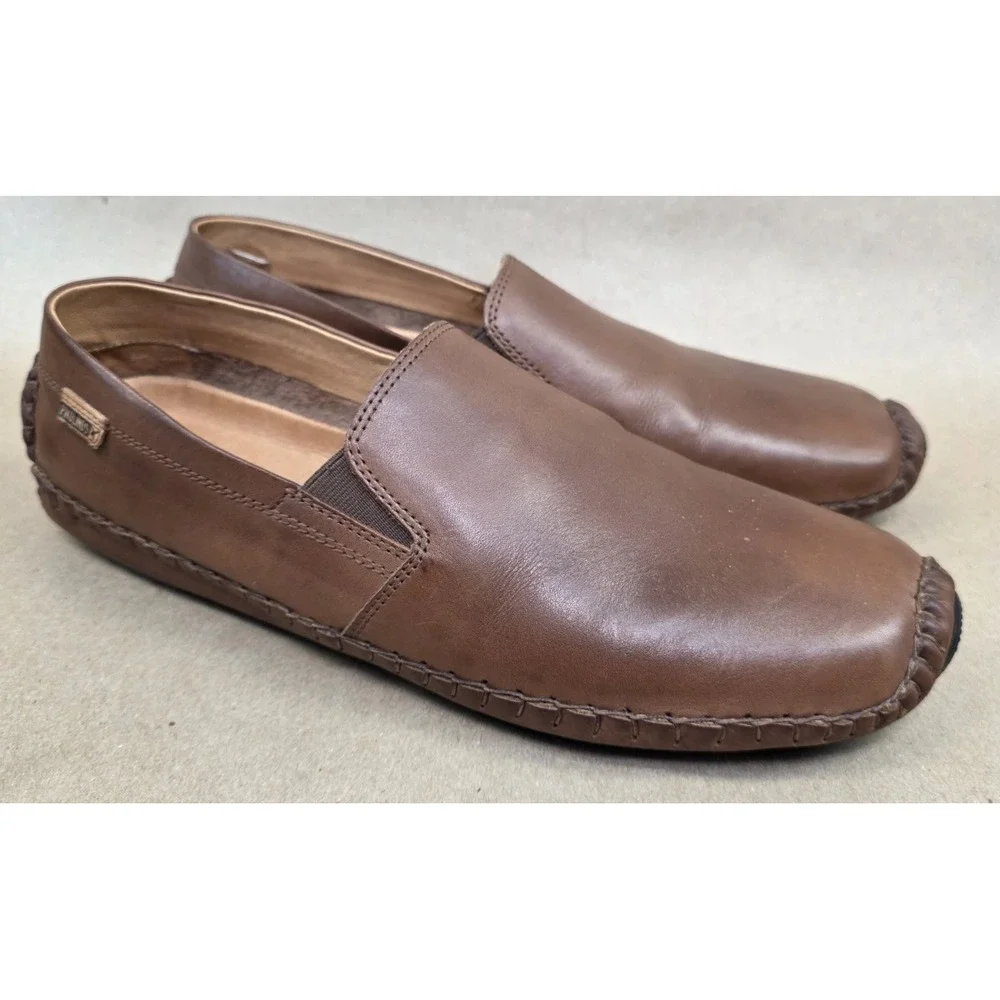 Pikolinos Jerez Loafers Shoes Mens Size 11.5-12 US 45 EU Brown Leather Slip On